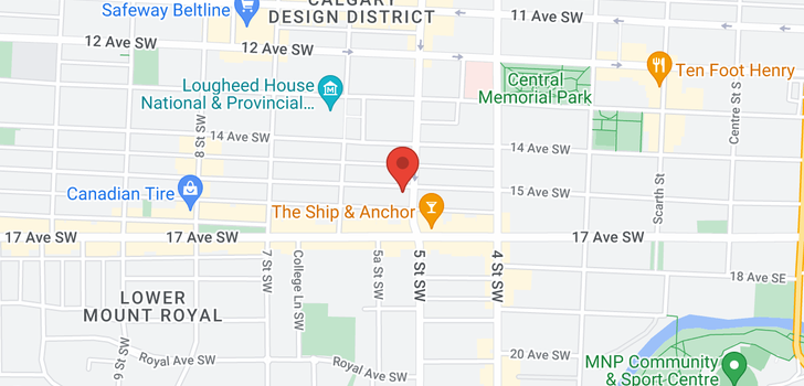 map of 22 605 15 Avenue SW